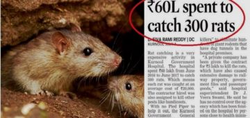 ఎలుకలని 60 laksha spent to catch 300 rats